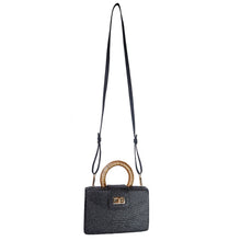 Load image into Gallery viewer, Soli & Sun - Gracie Straw Clutch (Black)