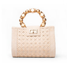 Load image into Gallery viewer, Soli & Sun - Mila Rattan Clutch (Cream)