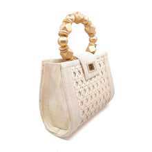 Load image into Gallery viewer, Soli & Sun - Mila Rattan Clutch (Cream)
