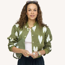 Load image into Gallery viewer, Kerri Rosenthal - Ikat Heart Bomber Jacket