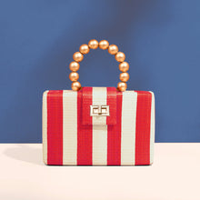 Load image into Gallery viewer, Soli & Sun - Louisa Stripe Clutch (Red)