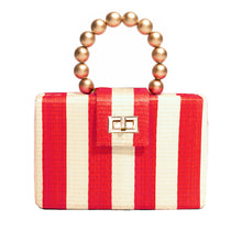 Load image into Gallery viewer, Soli & Sun - Louisa Stripe Clutch (Red)