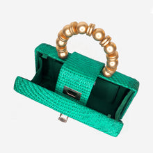 Load image into Gallery viewer, Soli & Sun - Serena Straw Clutch (Emerald)