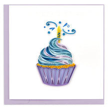 Load image into Gallery viewer, Quilling Card - Cupcake & Candle Birthday