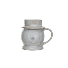 Load image into Gallery viewer, Stoneware Snowman Mug w/Lid