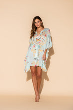 Load image into Gallery viewer, Wrap Up - Blue Butterfly Short Caftan
