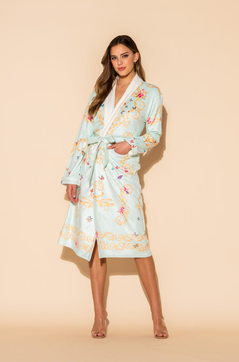 Wrap Up - Blue Butterfly Long Robe