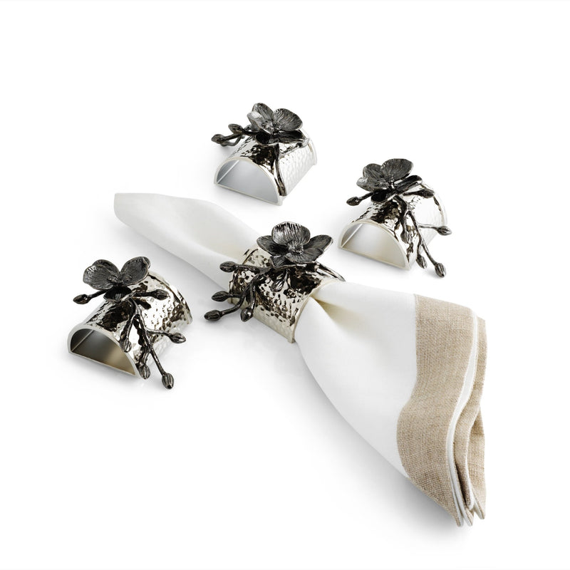 Michael Aram - Black Orchid Napkin Ring Set