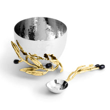 Load image into Gallery viewer, Michael Aram- Olive Branch Nut Dish with Spoon