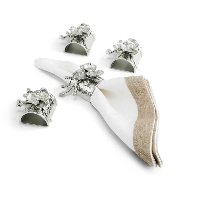 Michael Aram - White Orchid Napkin Ring Set