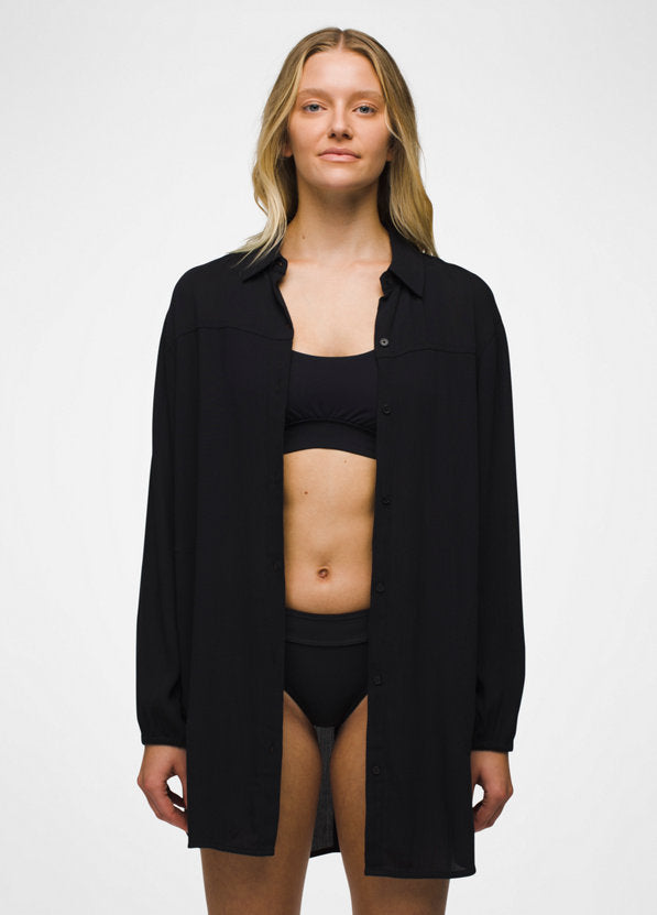 prana shirt dress prAna Women's Fernie Shirt Dress - Black