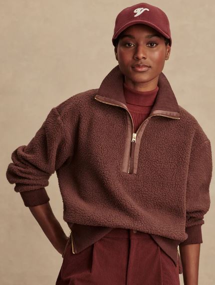 Varley - Roselle Half Zip Fleece Deep Mahogany