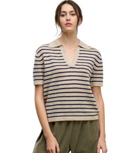 Load image into Gallery viewer, Velvet - Yael Striped Polo Sweater

