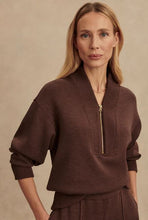 Load image into Gallery viewer, Varley - Sally Half Zip Coffee Bean Marl
