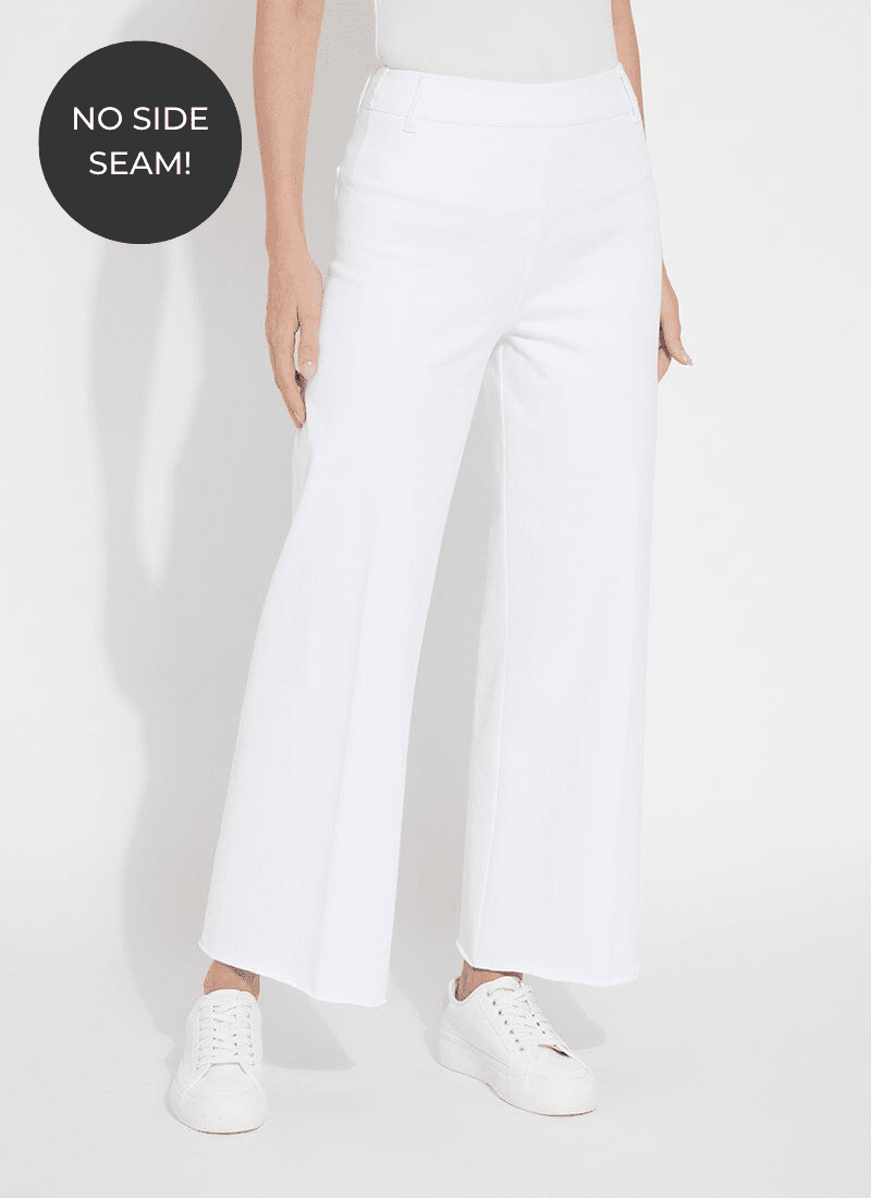Lysse - Erin Hi Waste Wide Leg Denim White