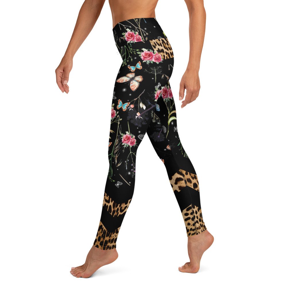 For the Love of Rockstars Romantic Leopard Floral Tight