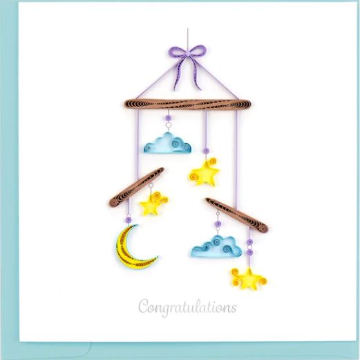 Quilling Card - Baby Congratulations Card
