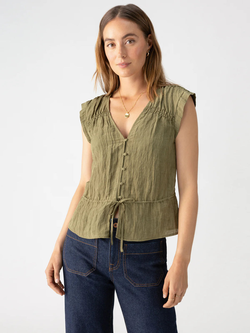 Sanctuary -  Gathered Shell Blouse