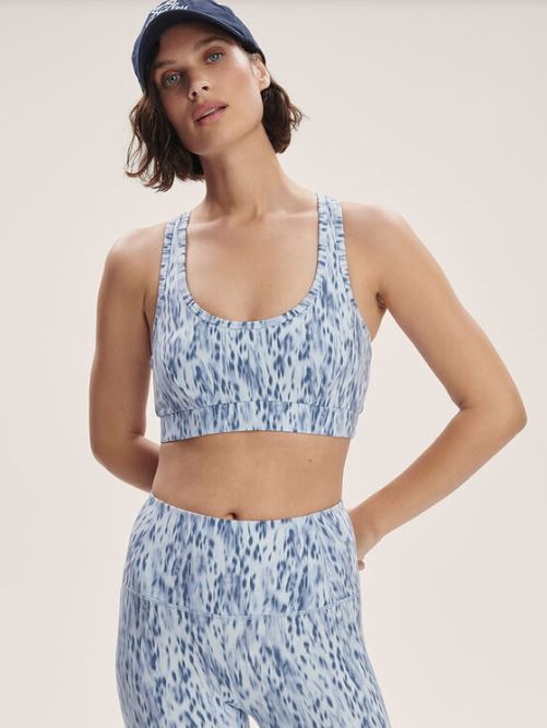 Varley - Move Selma Bra Chambray Leopard