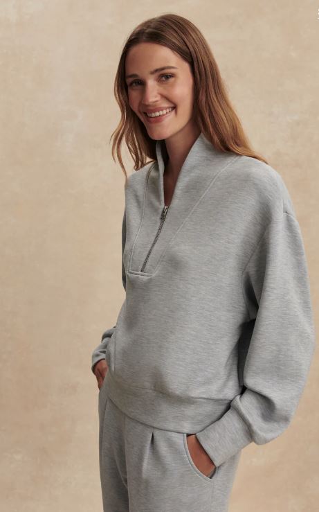Varley - Davidson Sweatshirt Mid Blue Marl