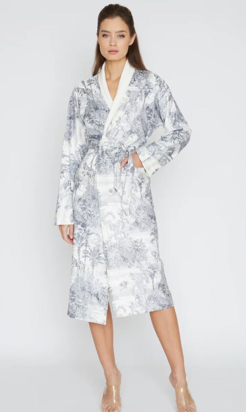Wrap Up - Grey Landscape Long Robe