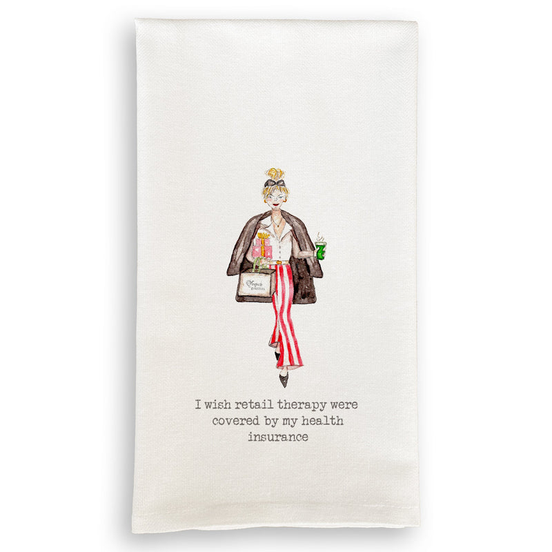 French Graffiti - Retail Therapy Dish Towel