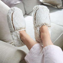 Load image into Gallery viewer, Warmies Microwavable Marshmallow Brown Slippers
