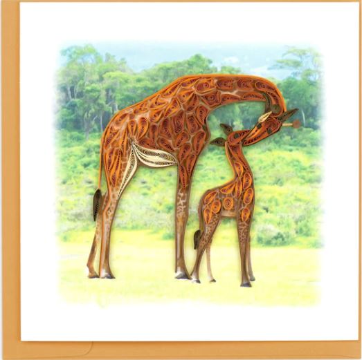 Quilling Card - Giraffe Greeting Card
