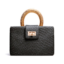 Load image into Gallery viewer, Soli &amp; Sun - Gracie Straw Clutch (Black)

