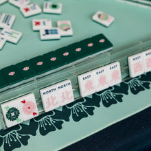 Load image into Gallery viewer, The Mahjong House Green Floral Border Mat

