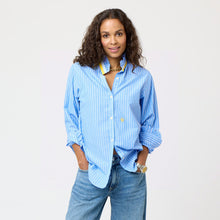 Load image into Gallery viewer, Kerri Rosenthal - Mia Ruffle Cotton Stripe Shirt
