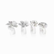 Load image into Gallery viewer, Zodax Assorted Bone China Flower Napkin Ring (s/4)
