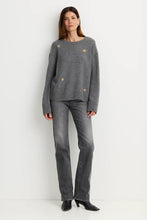 Load image into Gallery viewer, One Grey Day - Daisy Cashmere Crewneck
