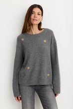 Load image into Gallery viewer, One Grey Day - Daisy Cashmere Crewneck
