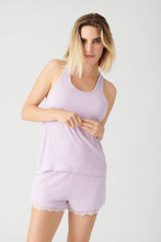 Load image into Gallery viewer, PJ Salvage - Lacey Basics Tank Lavender Glow
