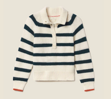 Load image into Gallery viewer, Birds of Paradis - Juneau Sweater Teal Stripe
