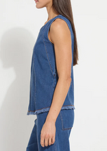 Load image into Gallery viewer, Lysse - Irabella Fringed Denim Top
