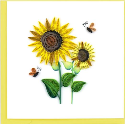 Quilling Card - Sunflower Greeting Card