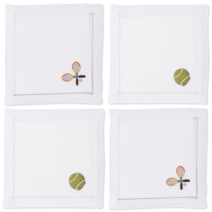 Henry Handwork - Tennis Cocktail Napkins Mixed s/4