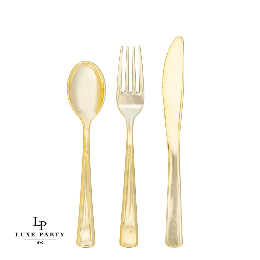 Luxe Party - Gold Plastic Cutlery Combo Set