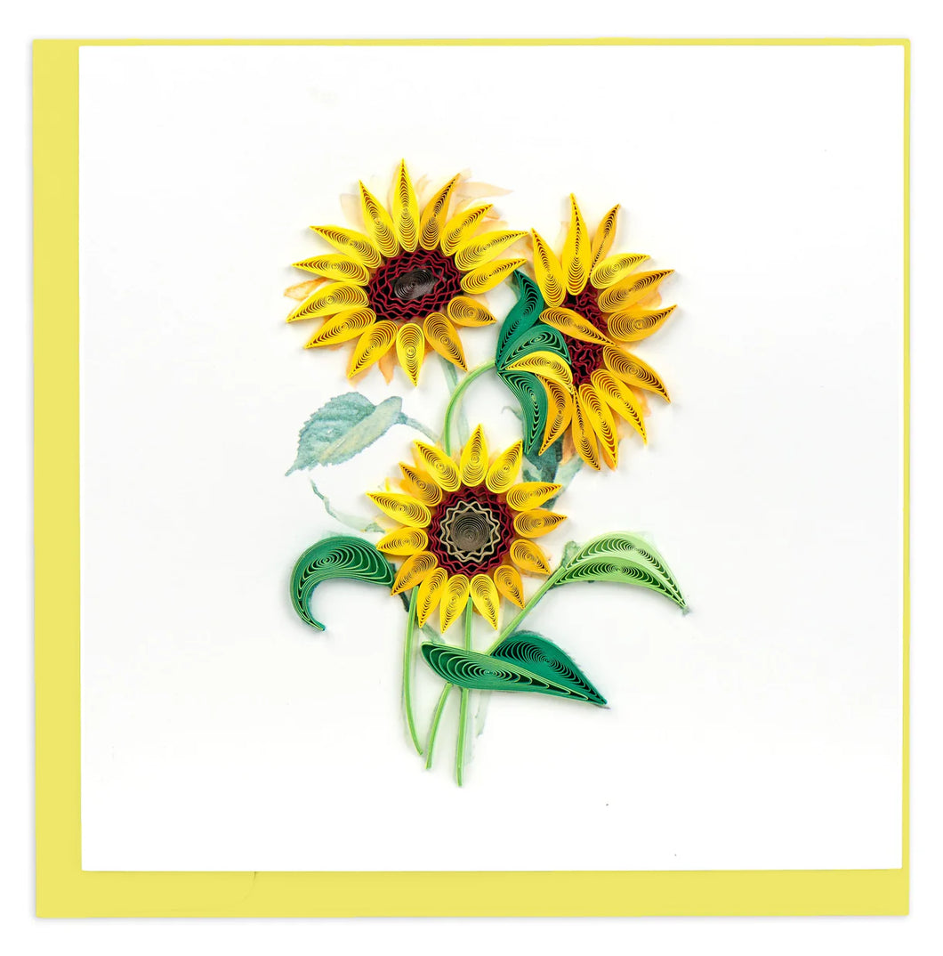 Quilling Card - Sunflower Greeting Card