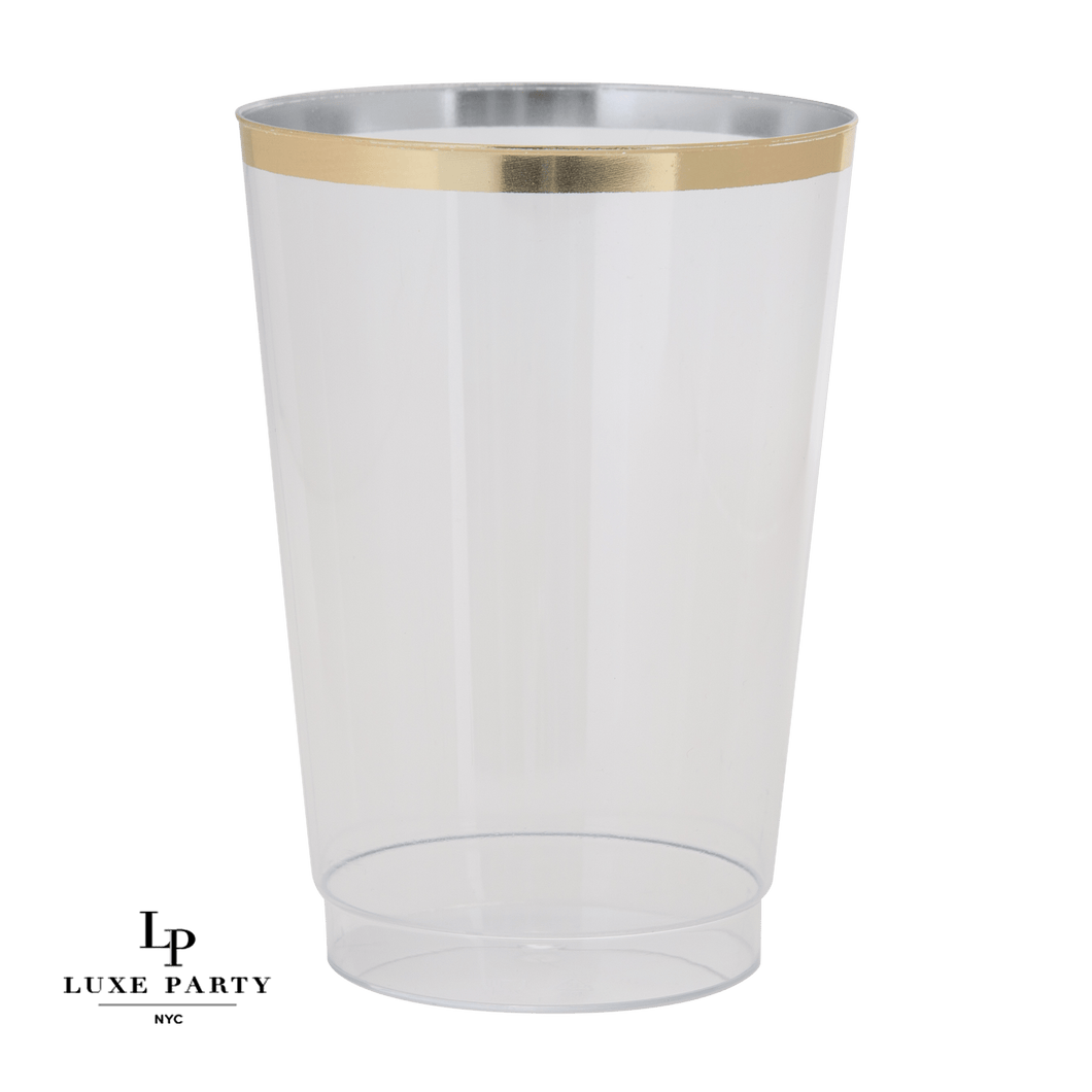 Luxe Party - Clear + Gold Plastic Cups
