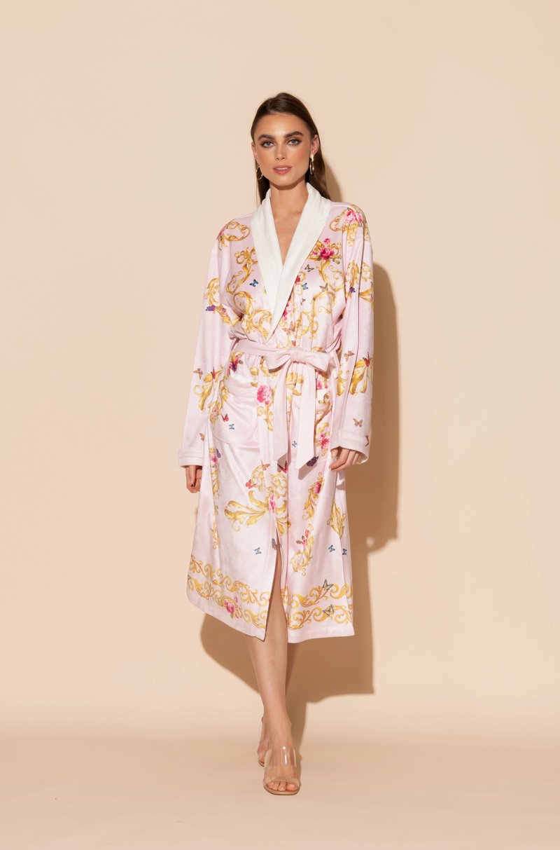 Wrap Up - Pink Butterfly Long Robe