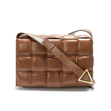 Load image into Gallery viewer, Tiffany &amp; Fred - Shiny Leather Puffer Messenger Bag
