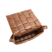 Load image into Gallery viewer, Tiffany &amp; Fred - Shiny Leather Puffer Messenger Bag
