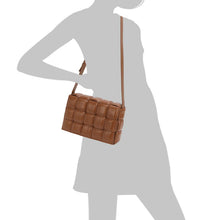 Load image into Gallery viewer, Tiffany &amp; Fred - Shiny Leather Puffer Messenger Bag
