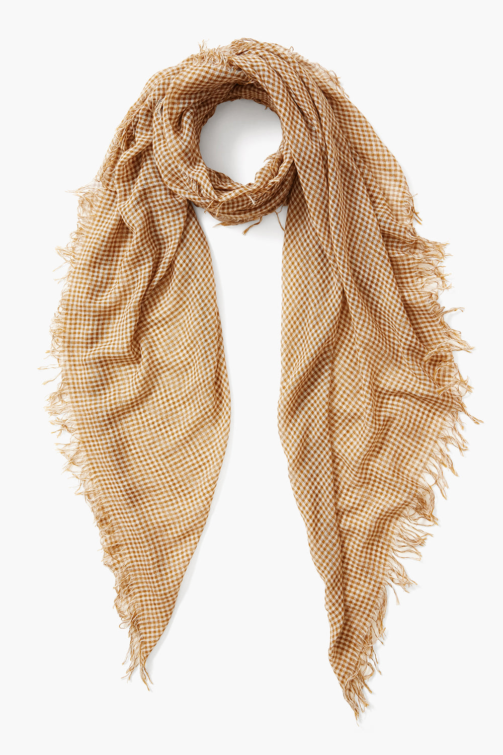 Chan Luu Cashmere & Silk Gingham Scarf