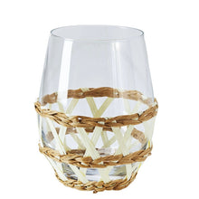 Load image into Gallery viewer, Island Wrapped Stemless Wine Glass White, Set of 4
