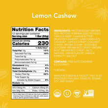 Load image into Gallery viewer, Aloha Protein Bar- Lemon Cashew
