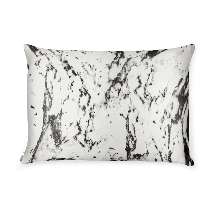 Shhh Silk Pillowcase (White Marble)